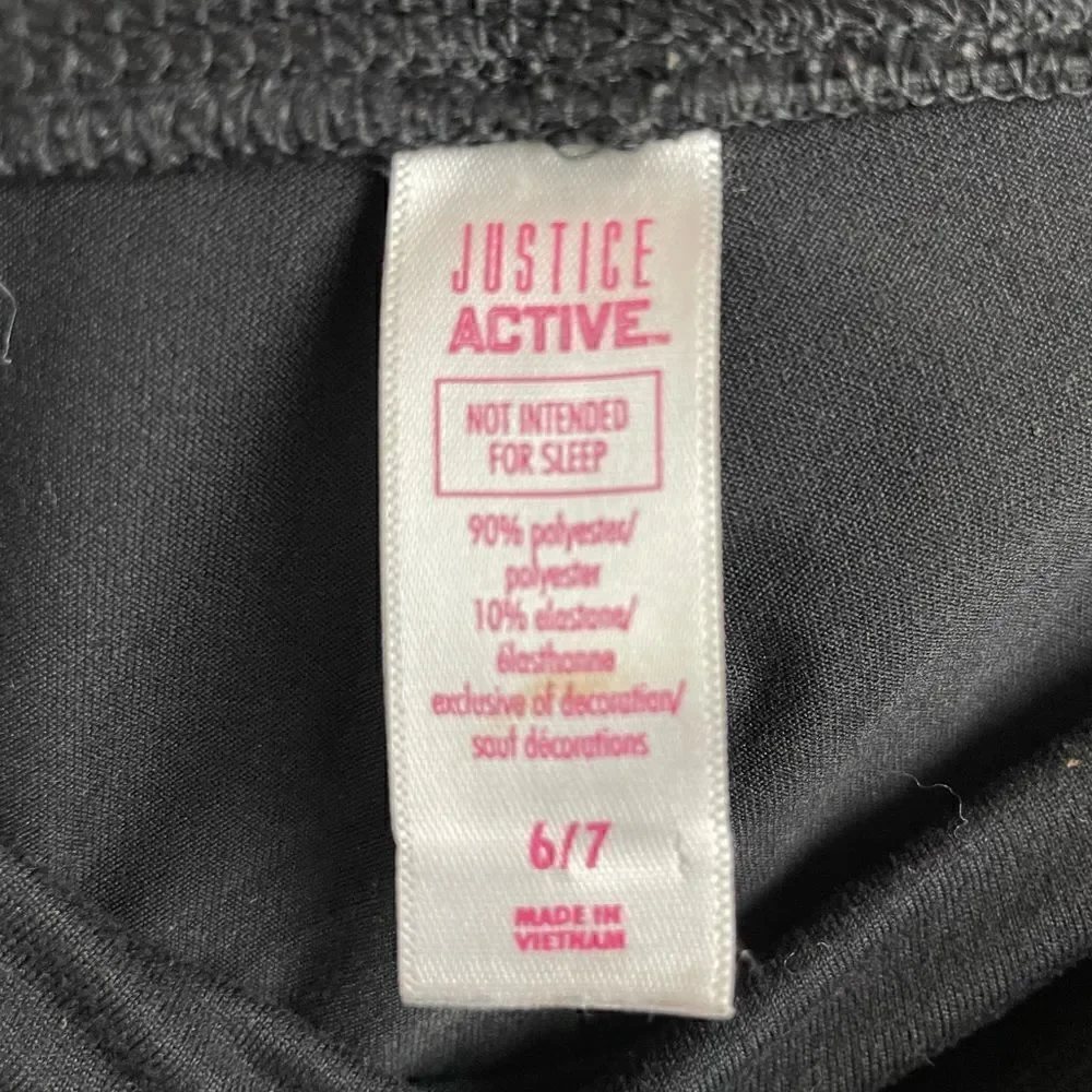 Justice Active Leggings Size 6/7 EUC